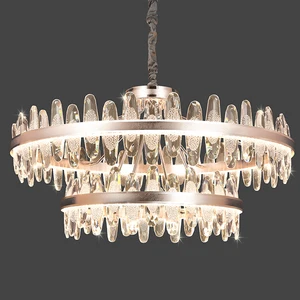 Iron Material Hanging Hardware Modern Lighting Luxury Crystal Pendant Light Chandelier