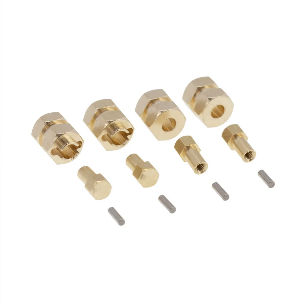 Rc Brass Wheel Hex Extended Adapter 4mm Widen for 1/24 Axial SCX24 AXI90081 AXI00001 AXI00002 RC car