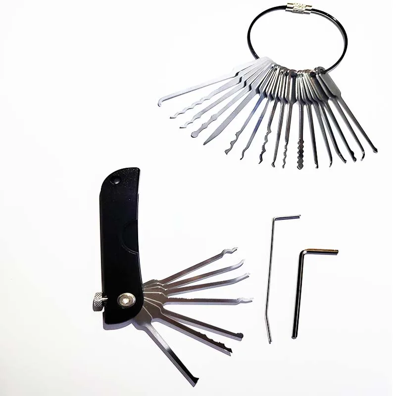 New Arrival Second Generation Multifunctional Foldable Jacknife Jack Knife  24 in 1 Pocket Fold Folding Tool Lock Pick Set