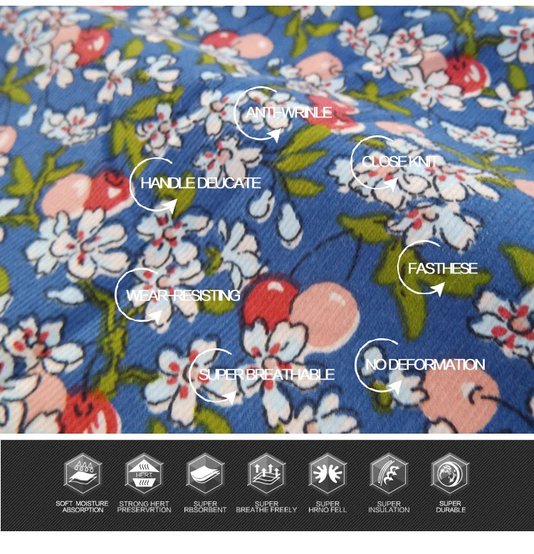 Китай высокое качество индивидуальный принт 18 полос Вельветовая ткань для брюк и