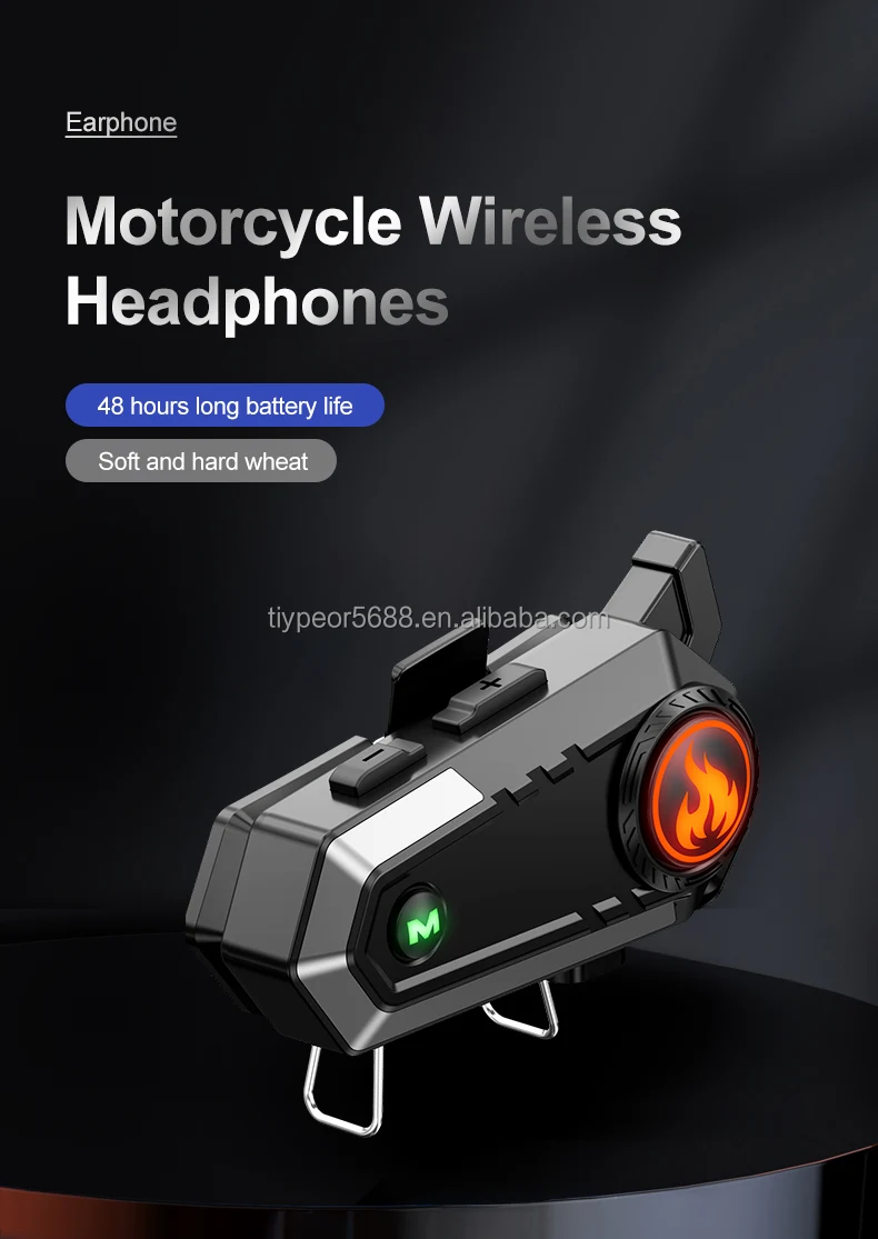 product tiypeor bt motorcycle helmet intercom wireless headset handsfree call wireless noise reduction waterproof 500m 2rider interphone-2