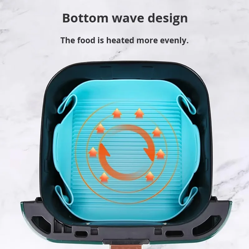 Air Fryer Mat Foldable Thickened Silicone Square Easy Storage High Temperature Resistant Non-Stick Sustainable No Coating Baking factory