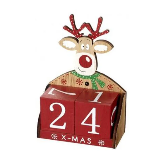 CALENDARIO AVVENTO CASETTA DI BABBO NATALE LEGNO CASSETTI DECORAZIONI NATALIZIE