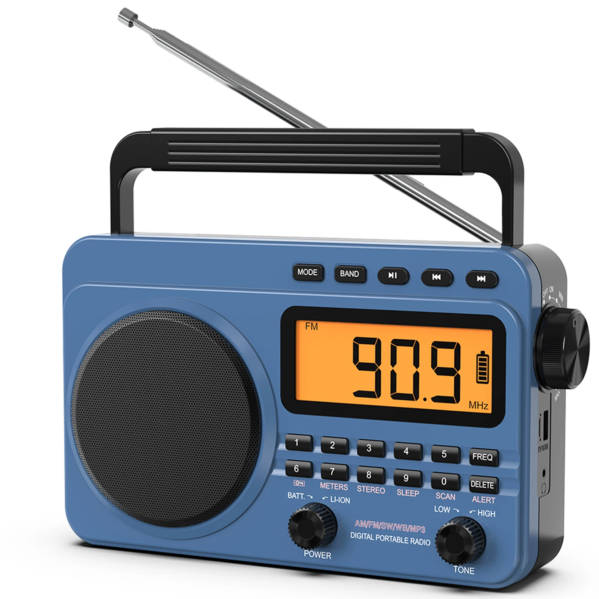 Classic Large Portable Retro Home Am/fm/sw/wx Multiband Digital ...