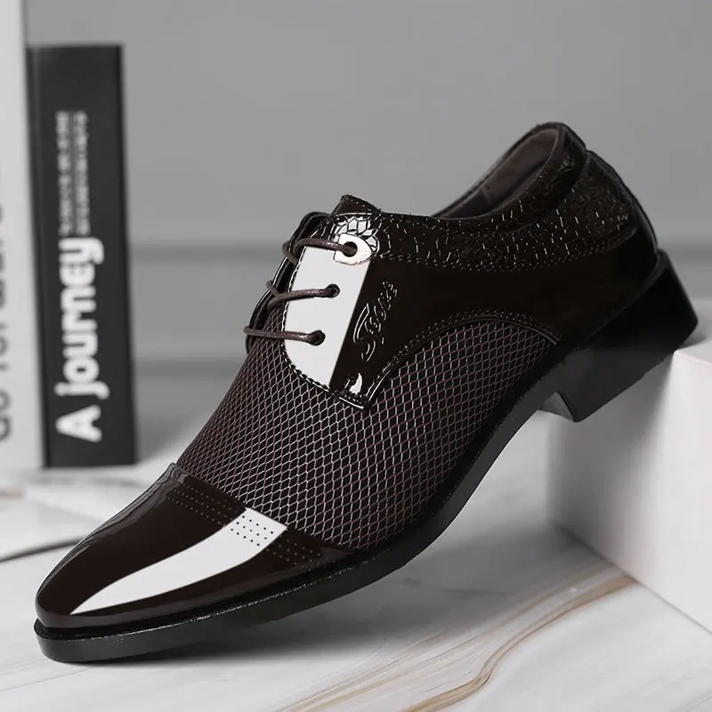 Mens Casual Dress Shoes PU Leather Shoes Formal Man Wedding Shoes Loafersl  Sneakers Men