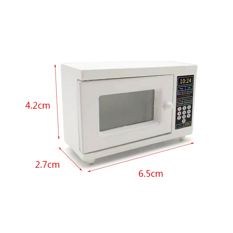 
Миниатюрный Кукольный домик iland, миниатюрная посуда, микроволновая печь, материал из белого дерева HC015B 