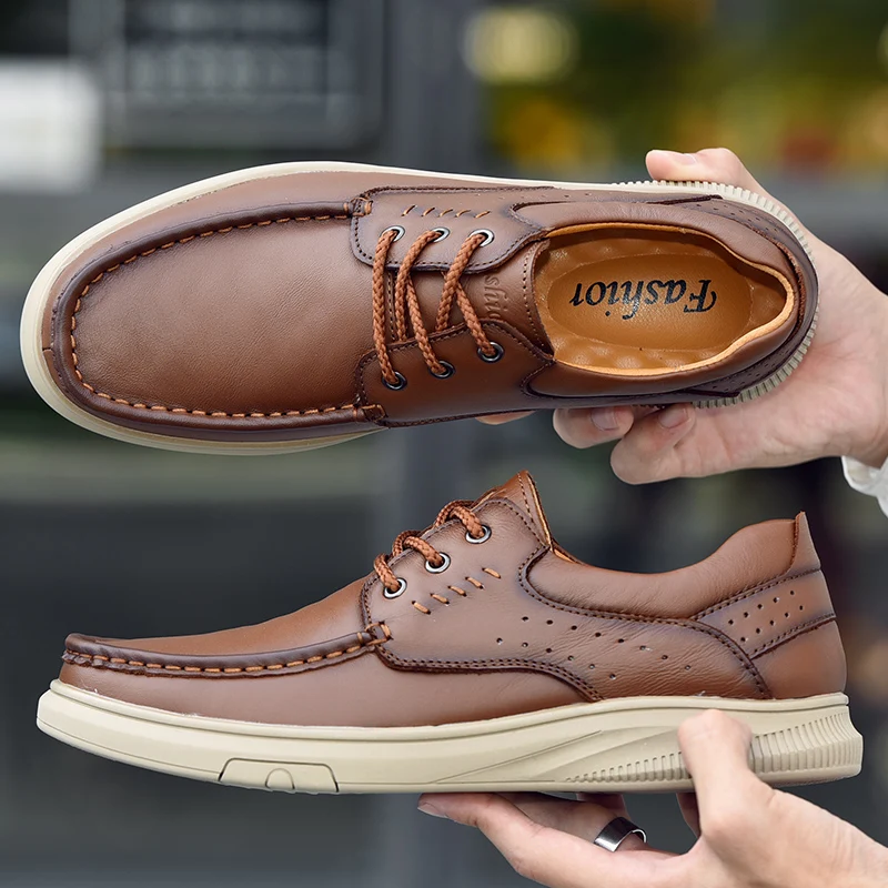 Leather Shoes Manufacturer Sell High Quality Breathable Casual Elegant