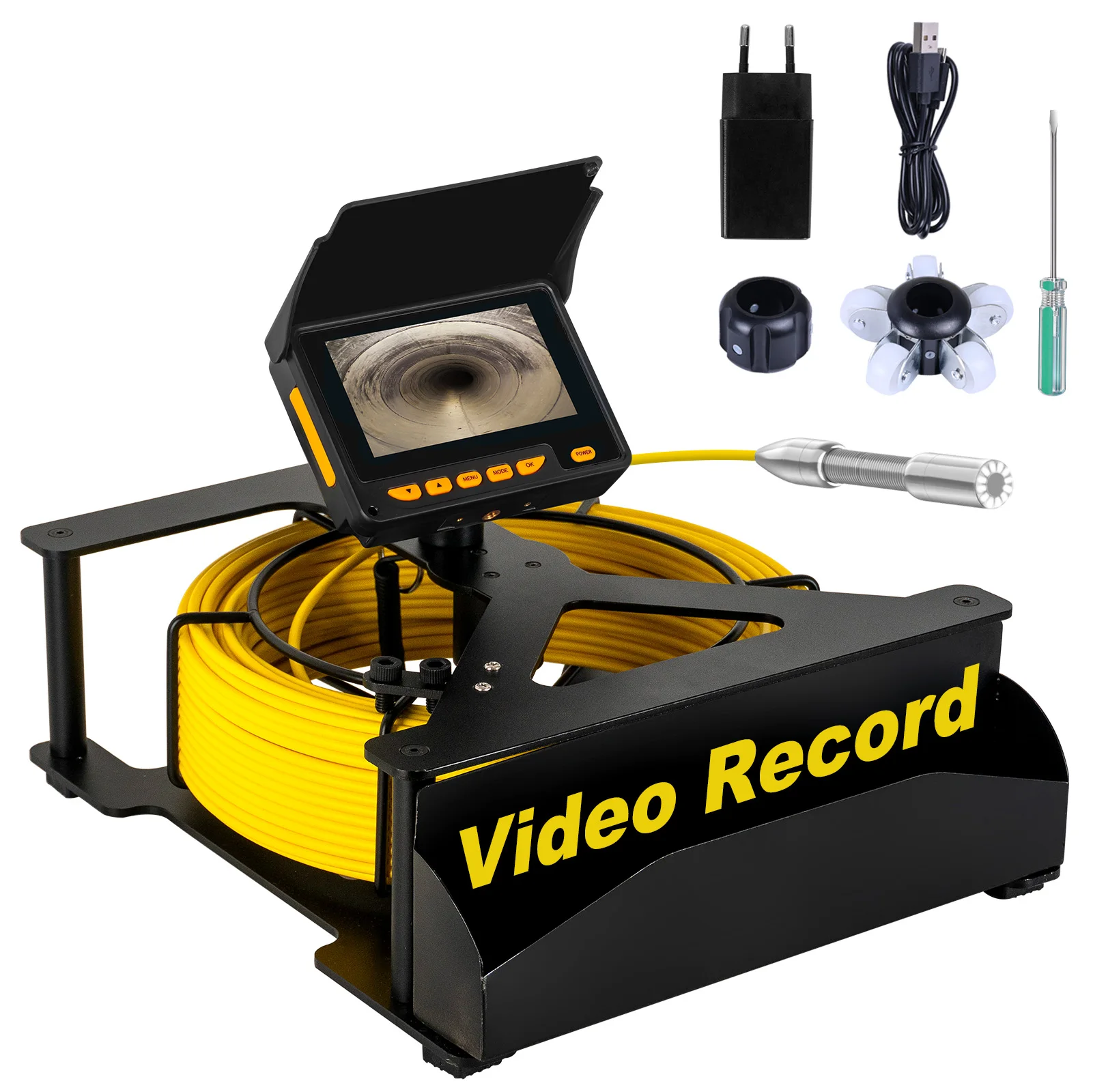 Sewer Camera 23MM Camera Head  4.3Inch Monitor 20M Cable Sewer Pipe Inspection Camera System Used for Pipeline Inspection