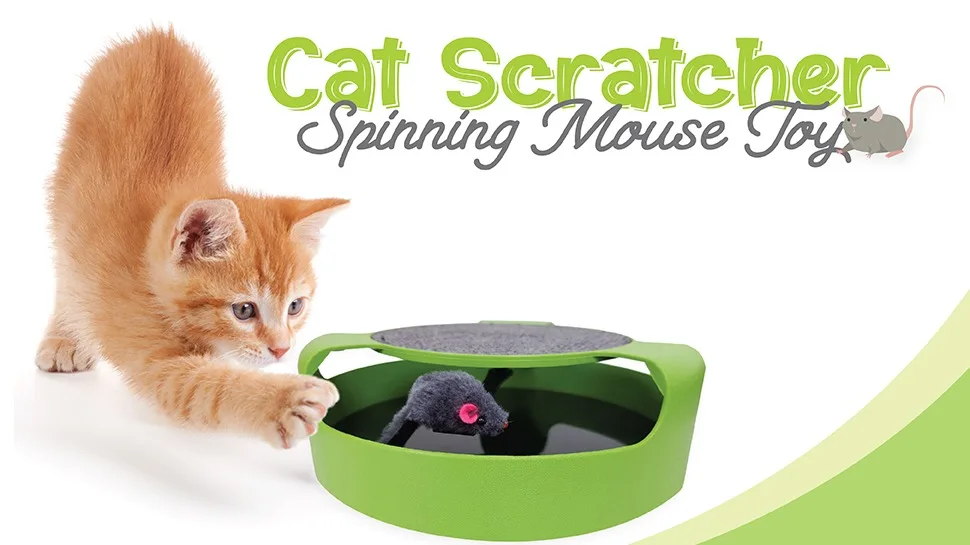New Design Moving Mouse Cat Interactive Toy Kitten Catch Rotating