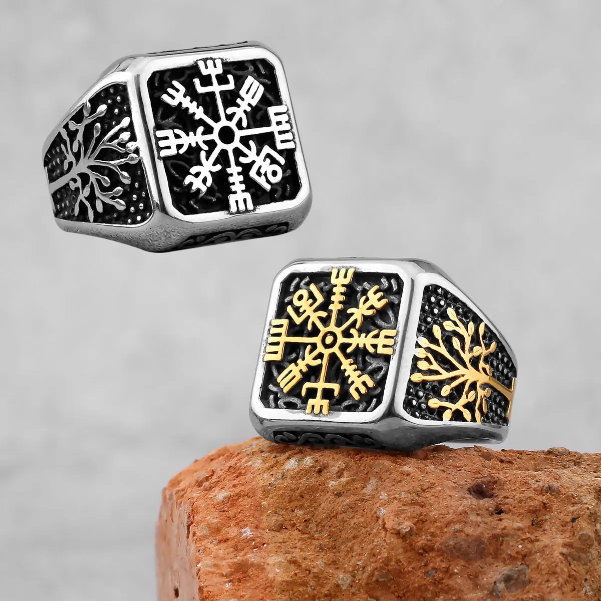 TEAMER Tree Of Life Ring - Stainless Steel Viking Celtic Knot Ring For Men - View #13