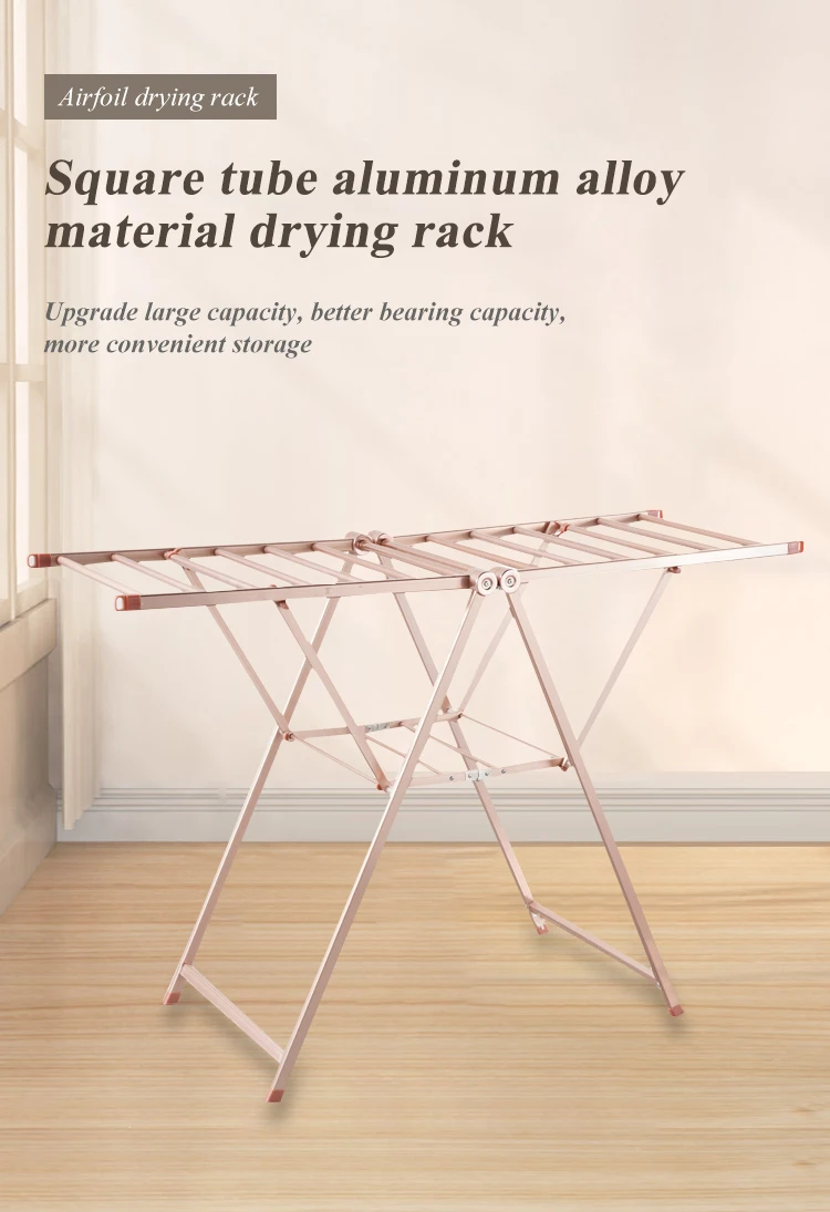 Clothes Drying Rack Aluminium Folding Laundry Racks Dryer Stand ...