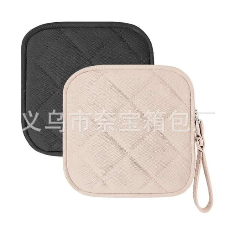 Portable Mini Makeup Case with Zipper for Girls Sanitary Napkin Pad Pouch Cute PU Leather Tampon Storage Bag Salable