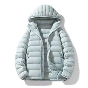 Men's High-Quality Large-Sized Down Coat with Waterproof, Warmth-Keeping Features, Windproof Hood, and Leisure Zipper Closure