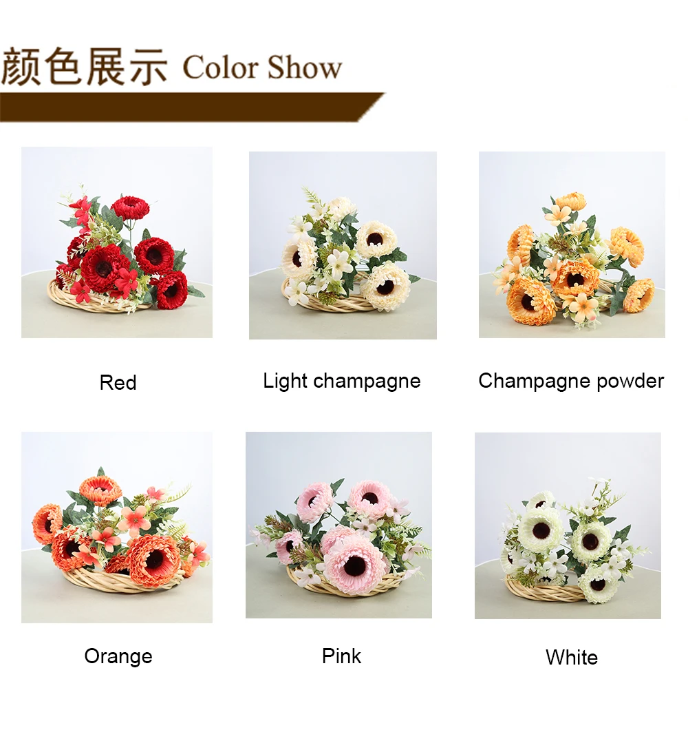 Highend Artificial Flower Wholesale Bunch Of Artificial Daisy Bouquet Of 10 Heads Home Faux