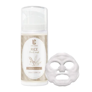 Vegan Natural Rice Foam Mask Paraben-Free Korean Skin Care Salicylic Acid Oil Control Brightening Pore Cleansing Bubble Facial