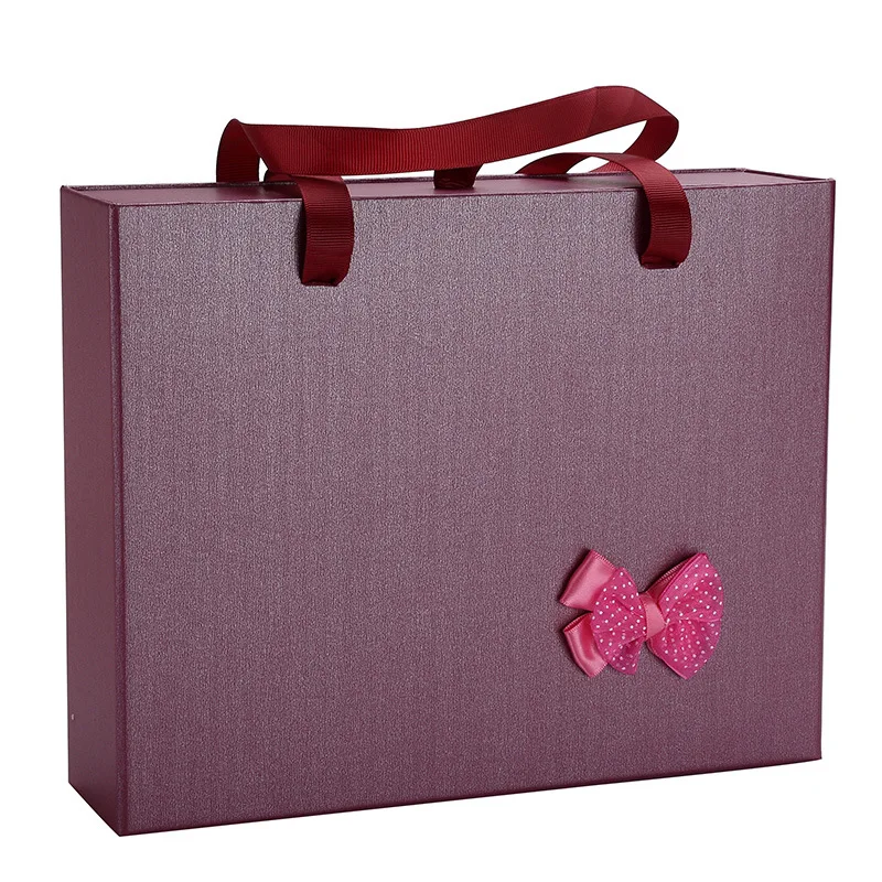 Custom Colorful Drawer Box with Handle Rope Bowknot Delicate Logo Customized Eco Friendly manufacture