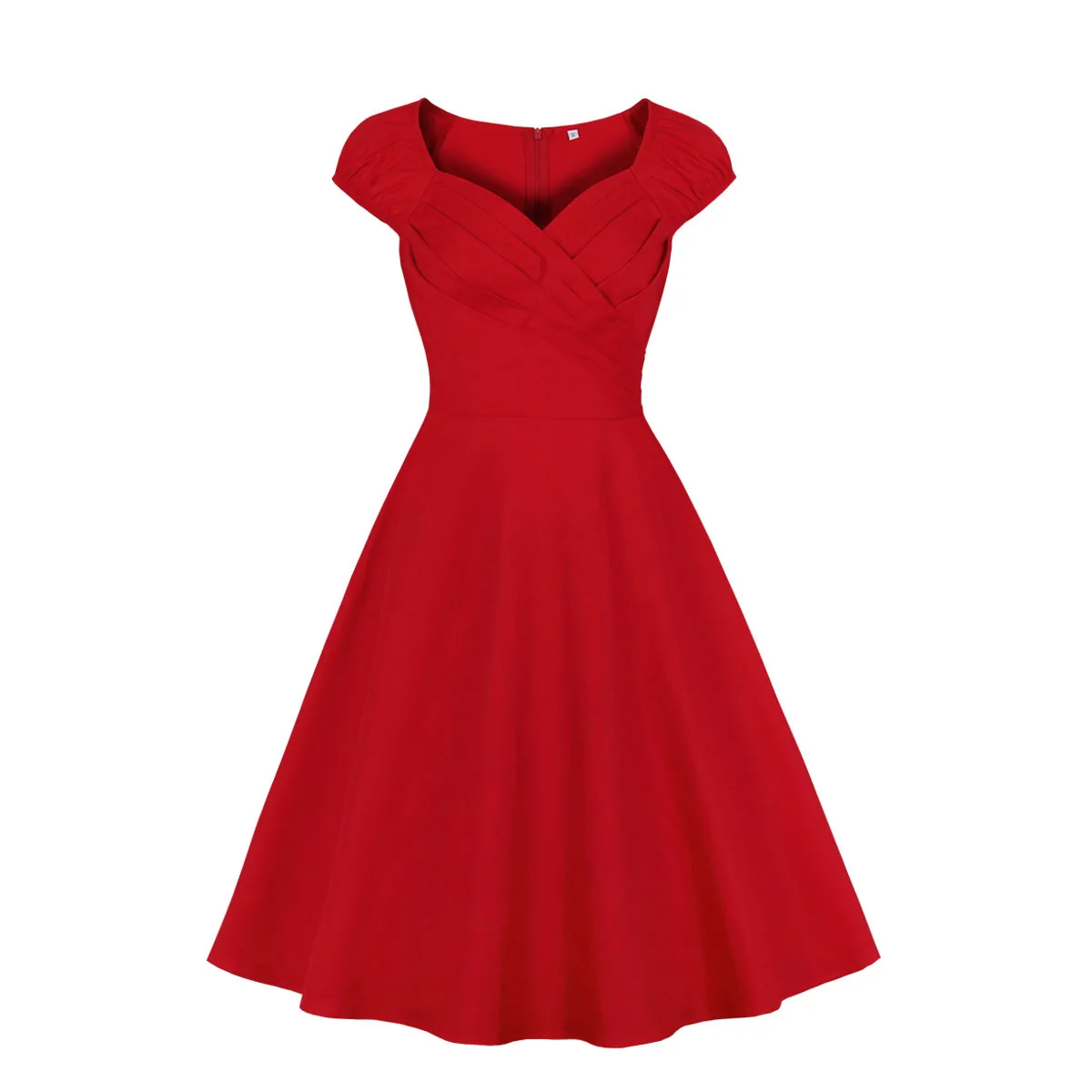 open lace back dress 50s Vintage Red Gingham Full-Circle Patio Dress main image 1