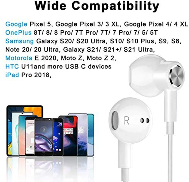 2023 Kyere Me570H Digital Resolution Hd Call Magnetic Attraction Wired Headphones for Android Phones