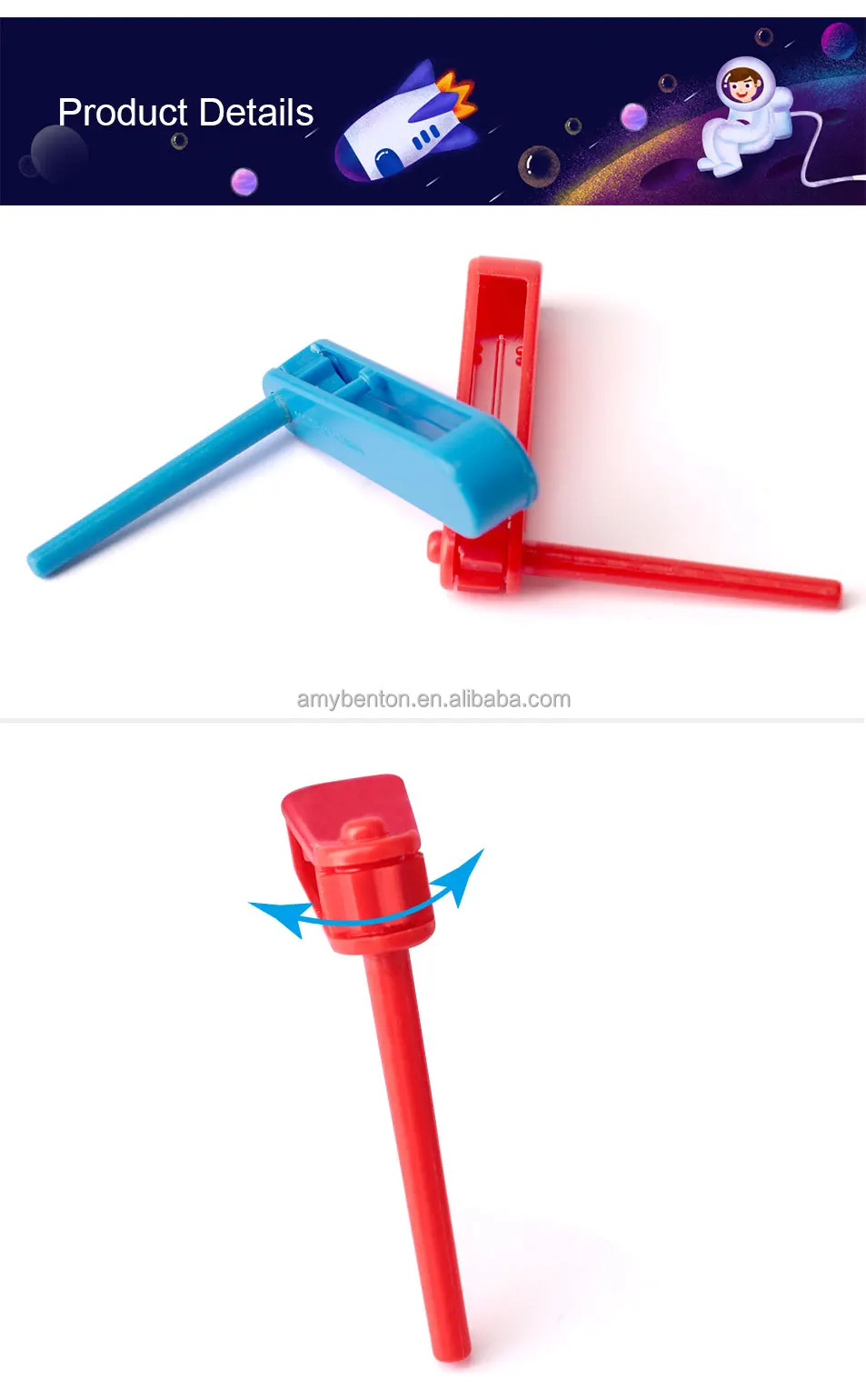 Clacker Noise Maker Toys Spinning Rattle Ratchet Noise Maker For Kids