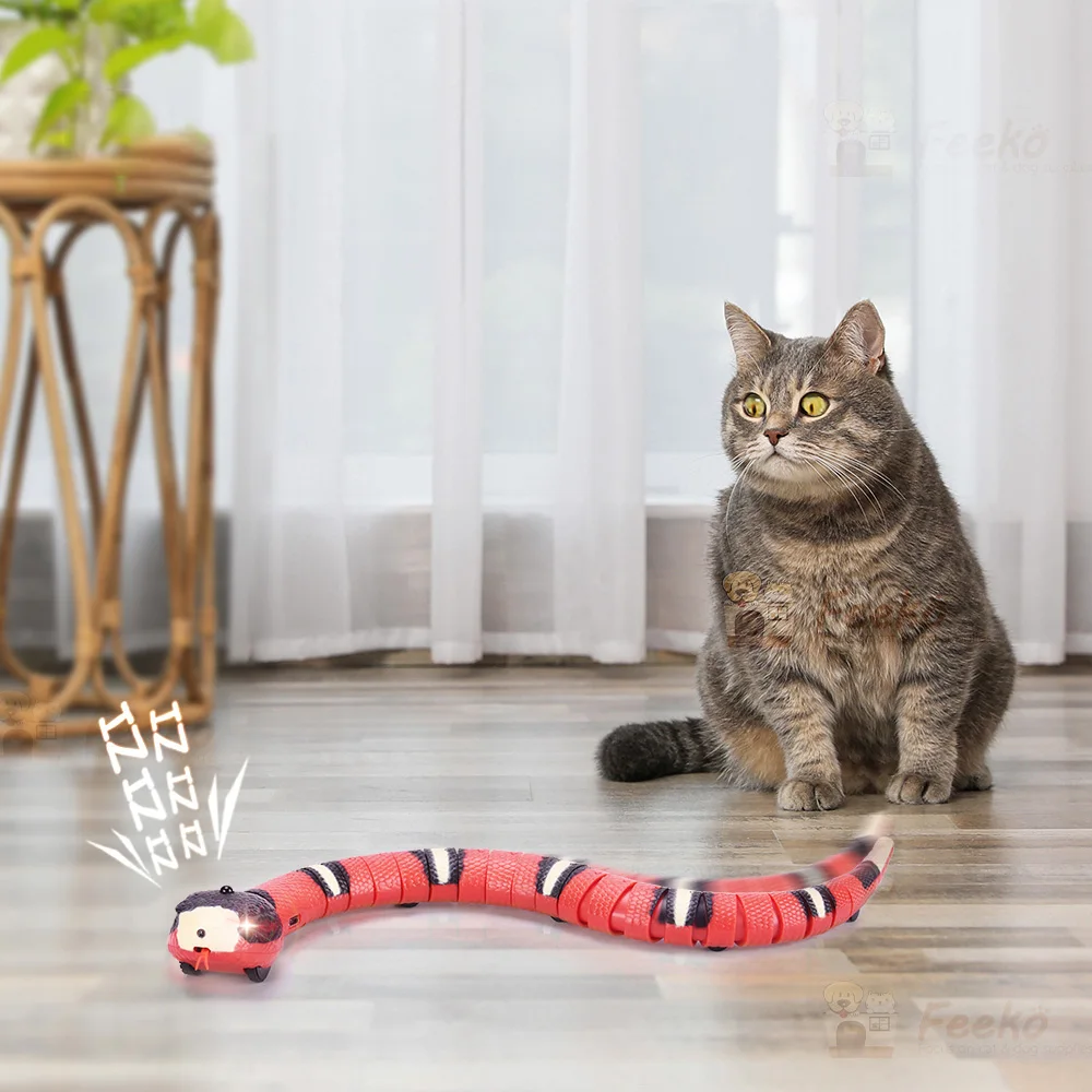 Eletrônico Tricky Snake Smart Sensing Snake Pet Cat Dog Toys Brinquedo de  brincadeira interativo