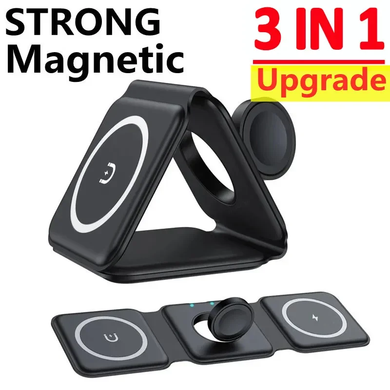 Wholesale Customized Magnetic Foldable Wireless Charger 3 In 1 15w ...