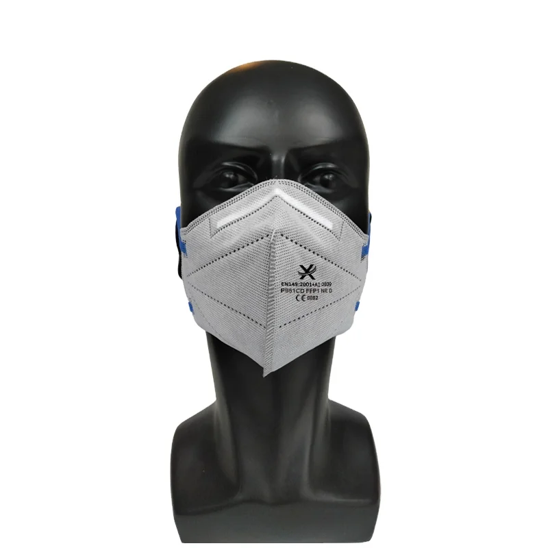 FFP1 3D Stereo 4-Layer Filter Activated Carbon Breathable Non-Woven Industrial Dust Protective Head Mask Respirators Flat