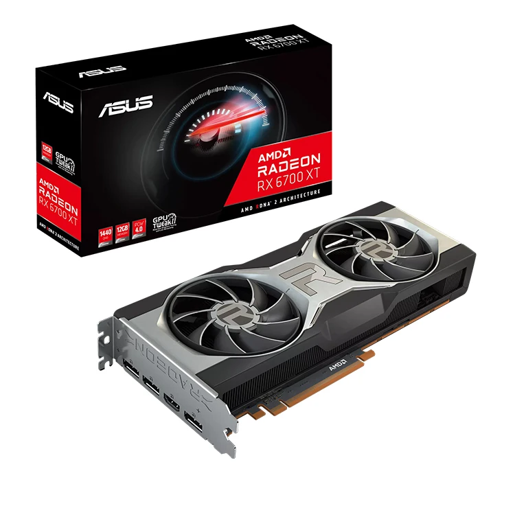 New ASUS AMD Radeon RX 6700 XT 12GB Used Graphics Card With 192 Bit PCI  Express 4.0 GDDR6 Memory RX 6700 XT GPU| Alibaba.com