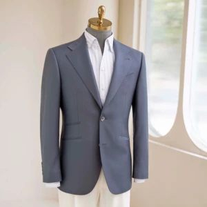 Men's High Quality 100% Wool Haute Couture Bespoke Wedding Suit 'Super British' Fabric Single Breasted Blazers 120-150' Pant