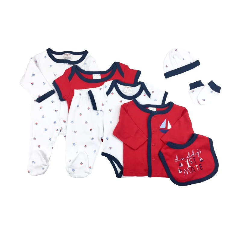 New Born 8 Pieces Baby Clothing 36 Months Baby Skin Friendly Boy Fall