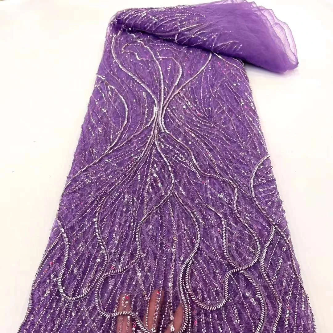 Свадебное платье с гипюровым шнурком швейцарская африканская нигерийская Свадебная кружевная ткань бисером и блестками для