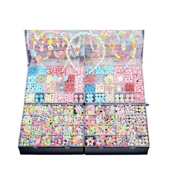 2023 Hot selling 24 grid children's  DIY creative handmade beading  with various colors  and acrylic material for children play