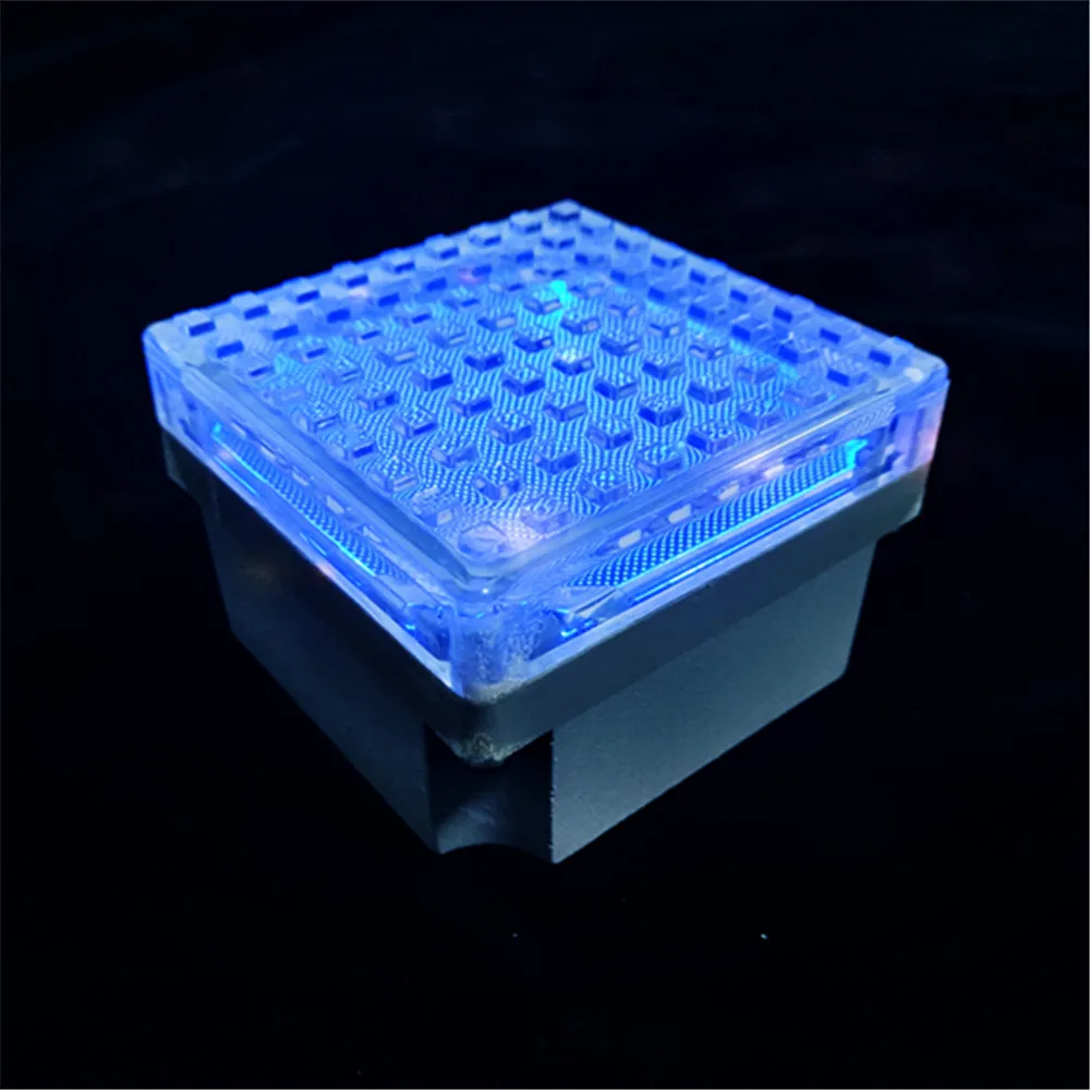 Outdoor LED IP68 Waterproof Landscape Lighting Square Rectangle Solar Brick Paver Lights for Walkway Driveway Patio Pool Deck