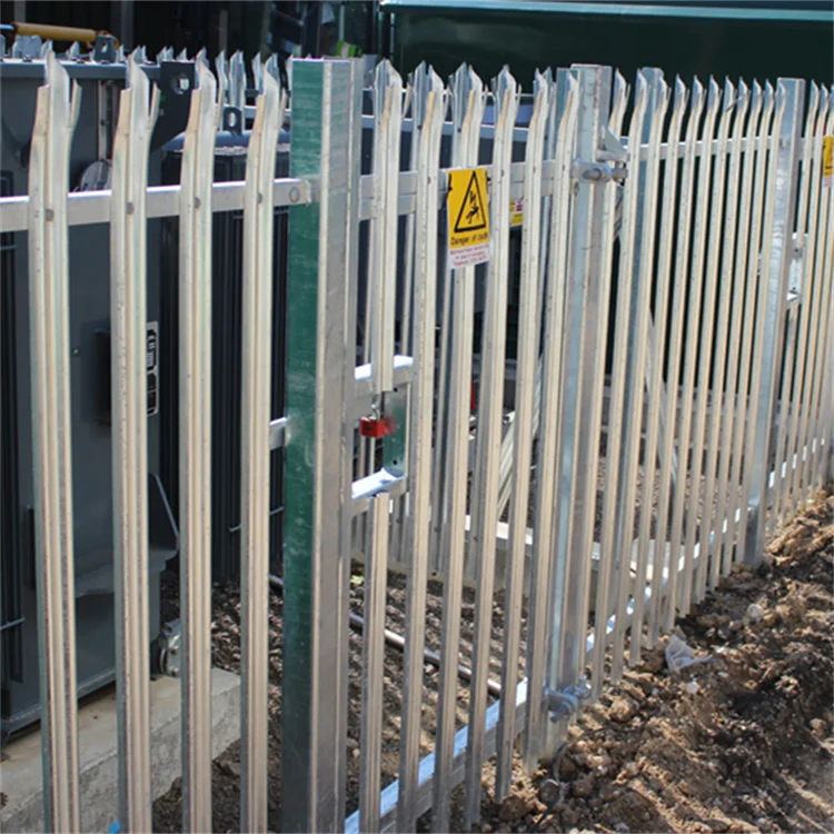 Low Price High Quality PVC Painted W and D Type Galvanized Steel Palisade Fence
