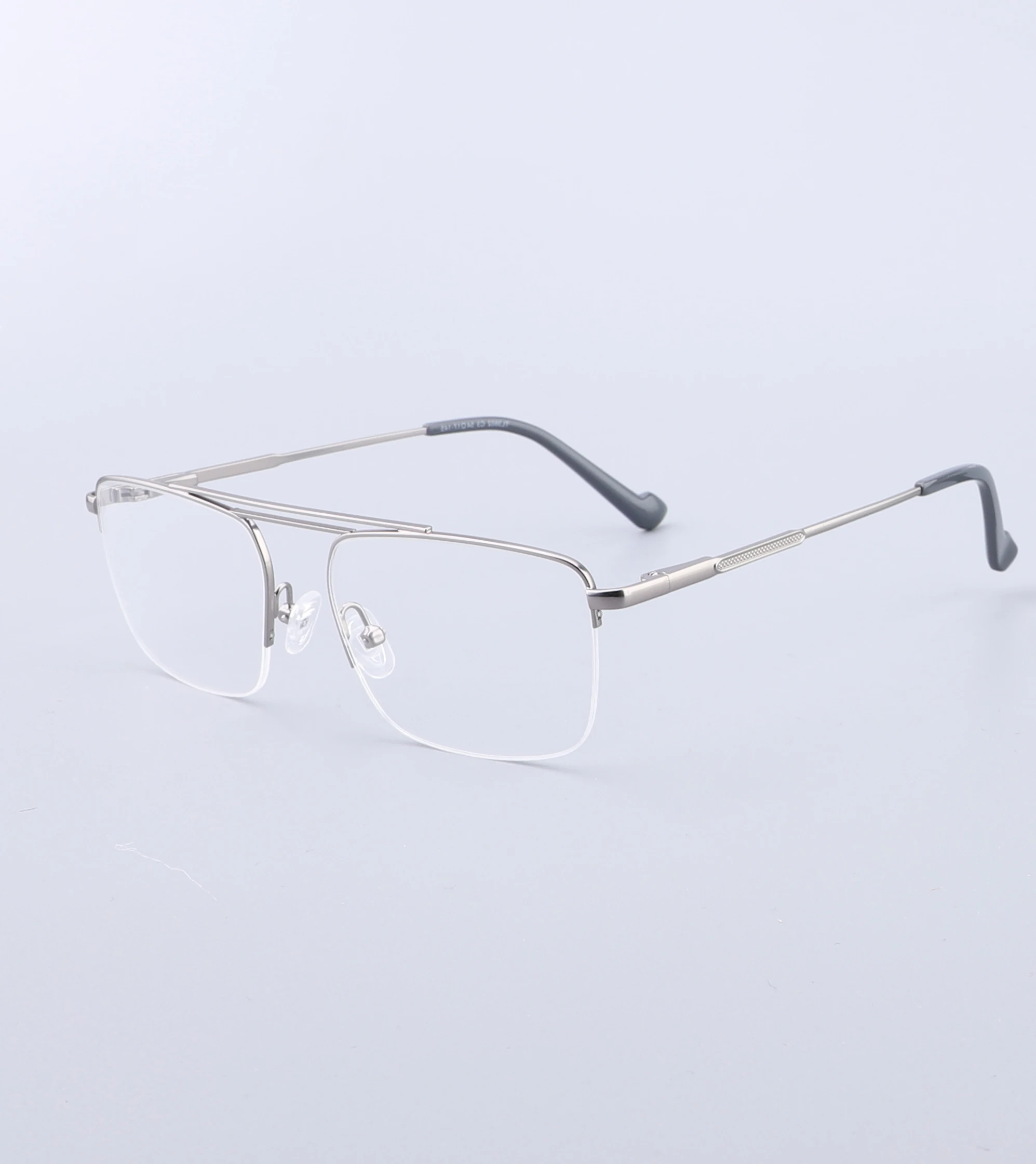 Полуободковая оптическая оправа металлические очки Мужские квадратные очки