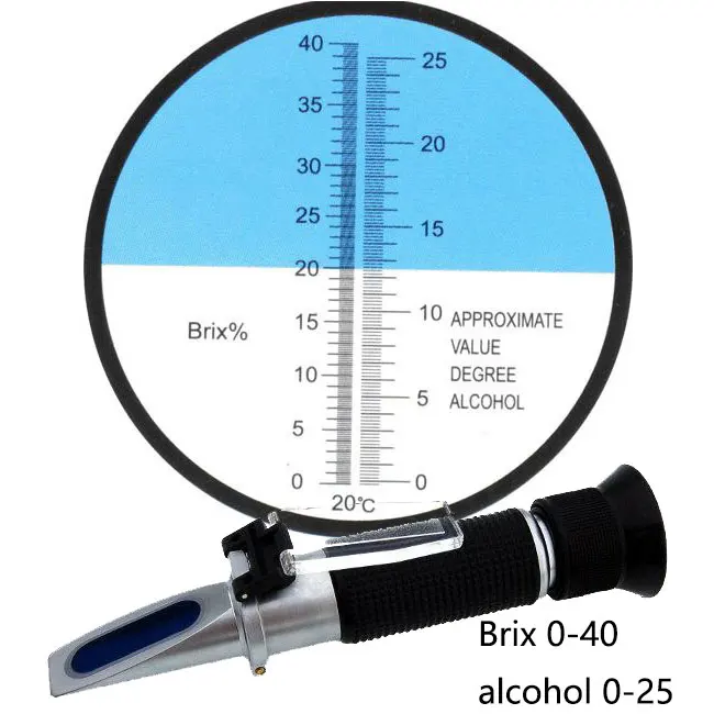 Alcohol Hand Held Grape Wine Refractometer Portable Reflectometer
