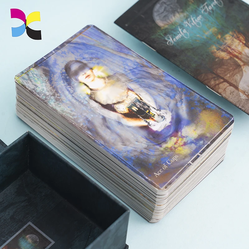 Wholesale Printing Custom Standard Size Custom Design Paper Tarot Decks with Card Box and Guide Book