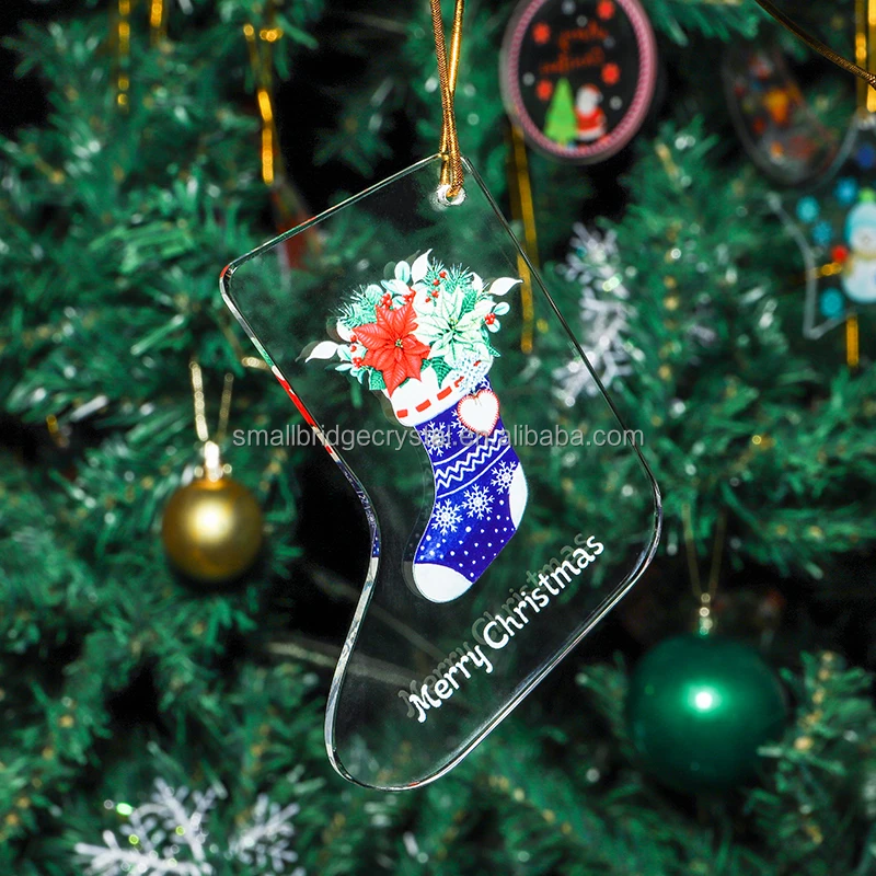 Xmas Tree Decoration Crystal Pendants Shinning Crystals personalized Glass Pendant manufacture