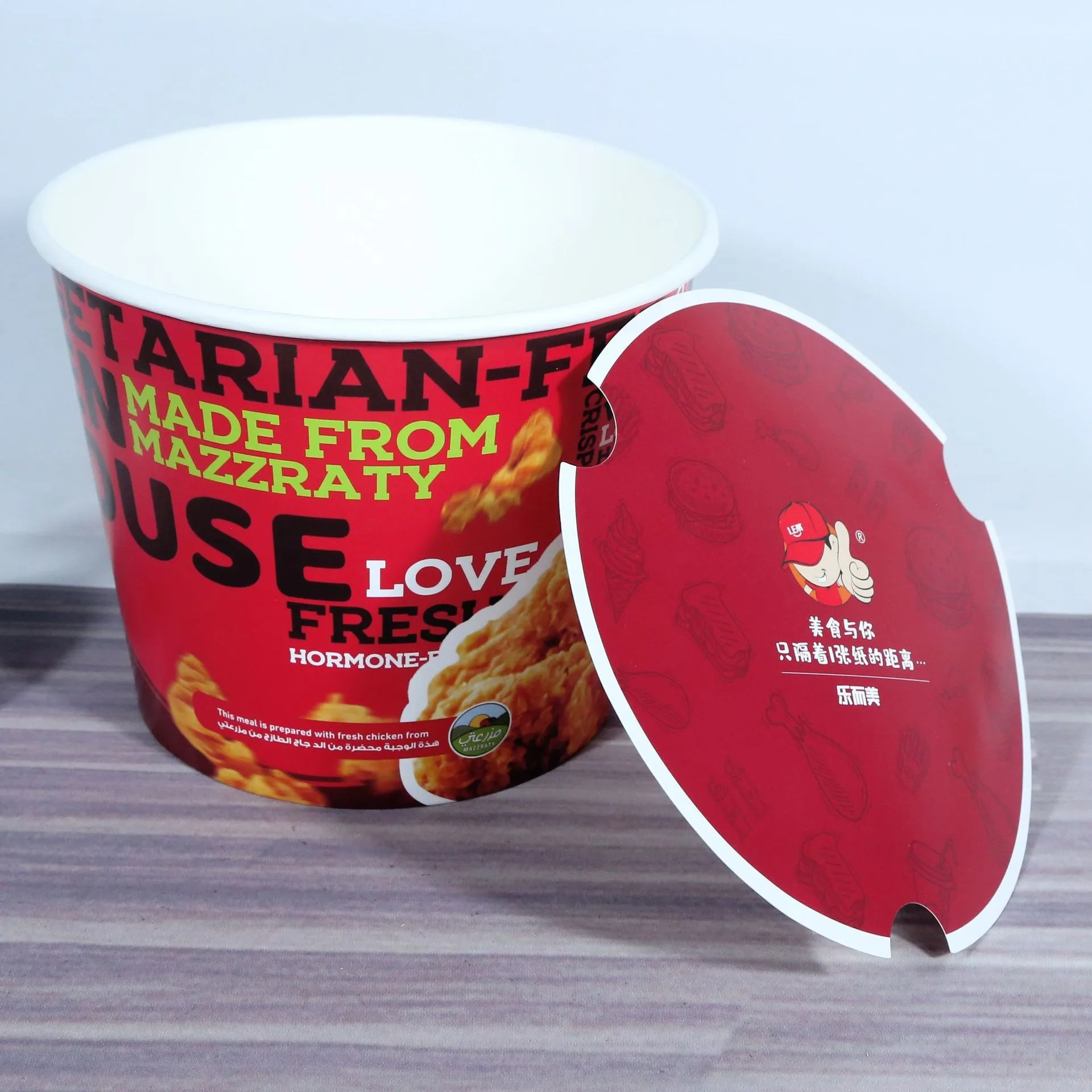 Disposable Food Packaging 170 Oz Take Away Fried Chicken Paper Bucket