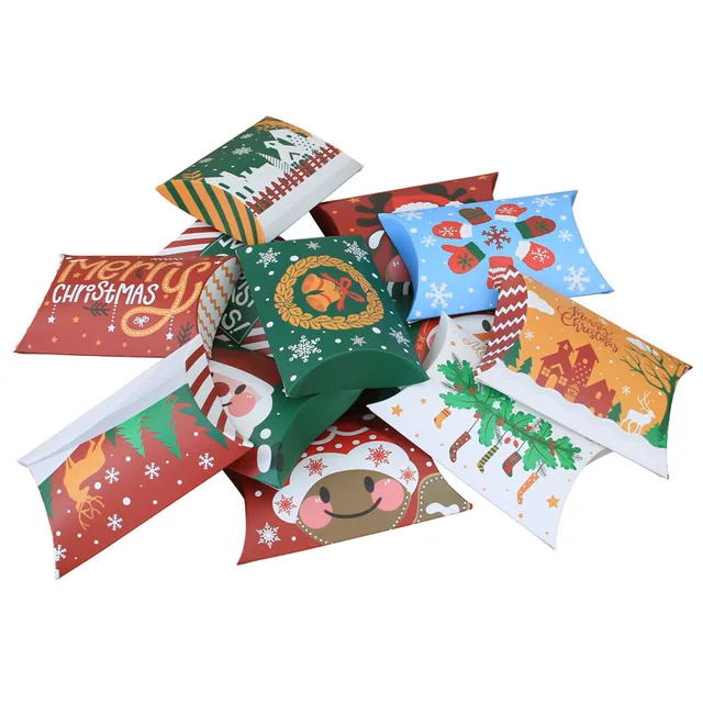 Christmas Assorted Design Small Paper Treat Bags Kids-friendly Holiday Goodie Gift Snack Bags Gift Tags Party Favors Supplies