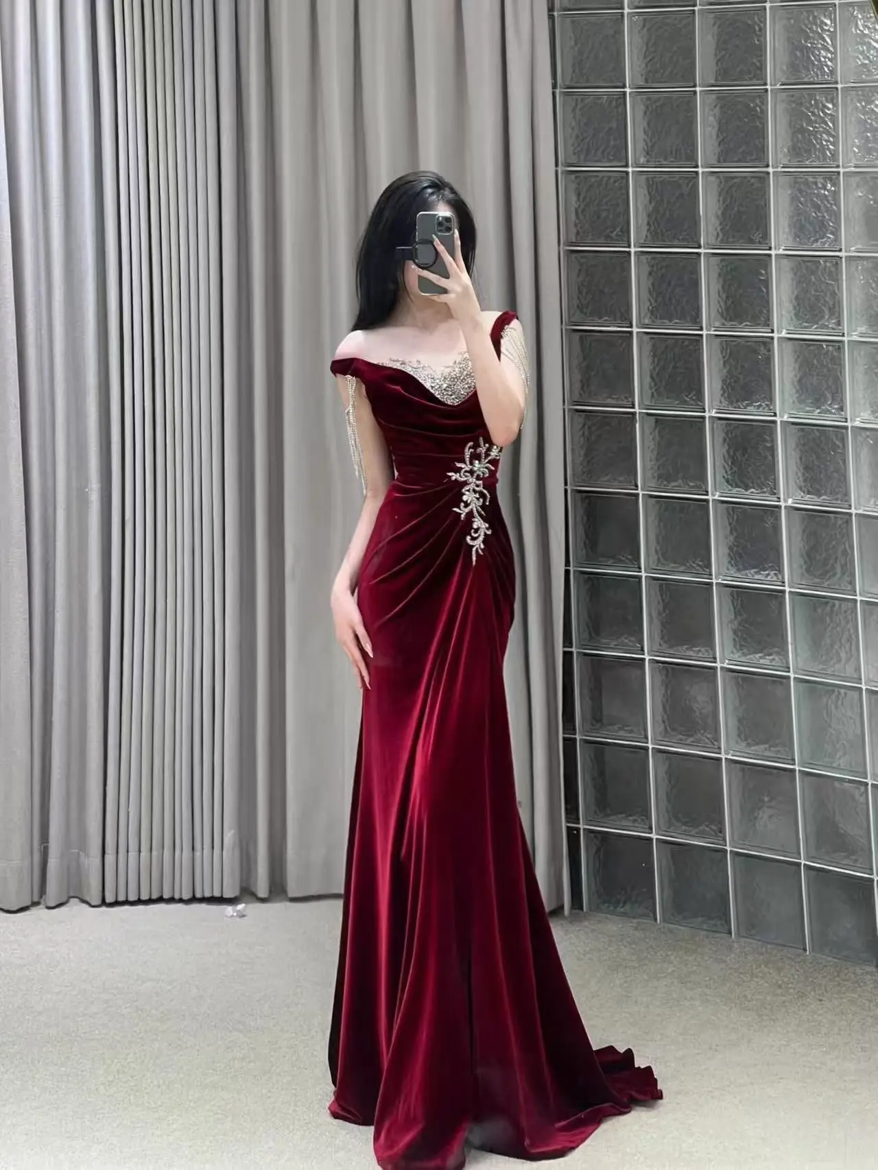 silk burgundy dress FIESTA FEATHER LONG DRESS IN BURGUNDY RED | CULT MIA