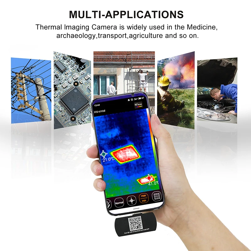 Hti Xintai Ht-102 미니 고해상도 휴대 전화 열 화상 판매-20 ~ 65cn Oem Odm에 대한 안드로이드 ...