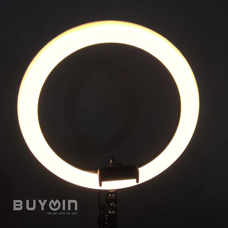 Anillo de luz LED para maquillaje de 14 pulgadas, luz de relleno