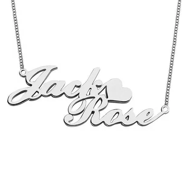 925 Sterling Silver Double Name 