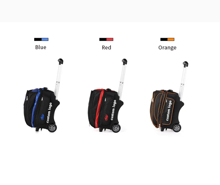 Factory Direct Custom Bowling Bags Sports Functional 2 Ball Trolley