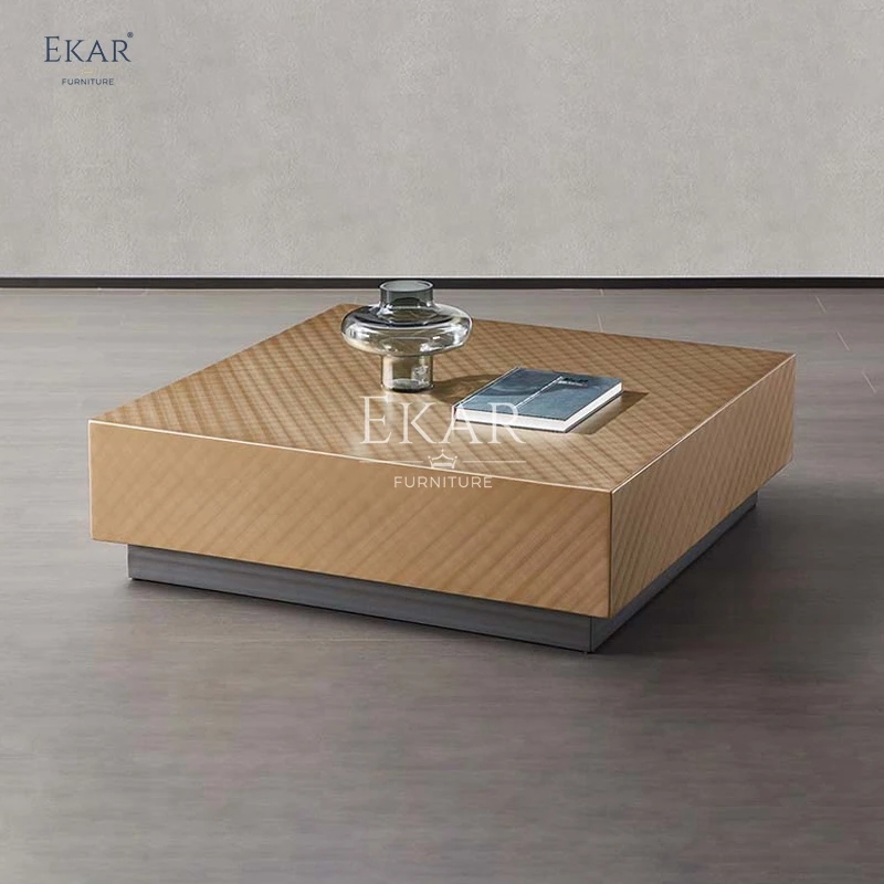 product new design modern living room furniture square metal coffee table-60