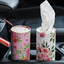 car tissue box Custom Printed Soft 2ply Car Cup Holder travel Facial Tissue Eco-Friendly cylinder tissue box for car