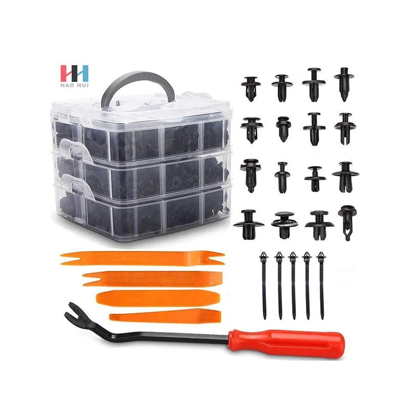 650 PCS Car Body Retainer Clips Kit - Auto Fasteners Push Trim Pins Rivets For Bumper & Trim 9 thumbnail image