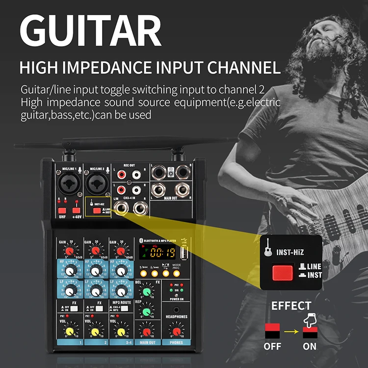 High Feedback Amplifier with Mic Auto Talkover Made in China Metal Shell