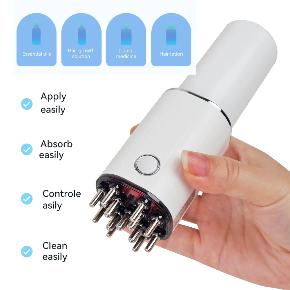 Vibrating Scalp Massager Hair Oil Applicator with 70ml Storage Scalp ...