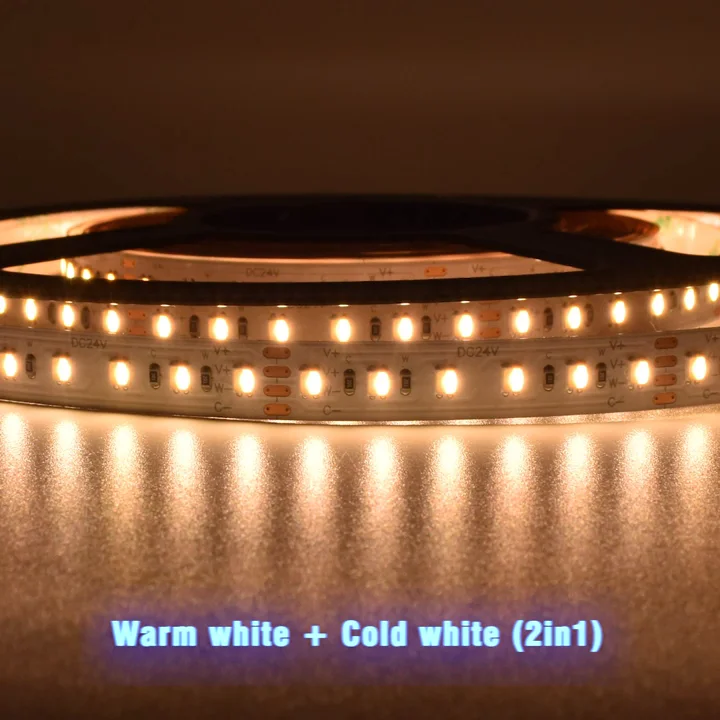 New Design Led Strip 2 In 1 120leds 240leds Smd2835 Cw Ww Dc24v